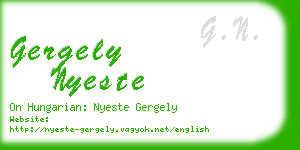 gergely nyeste business card